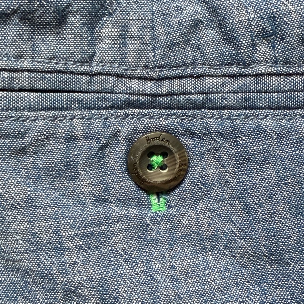Boden Kids' Unisex Smart Chambray Pull-On Pants - Size 10 - Picture 9 of 10